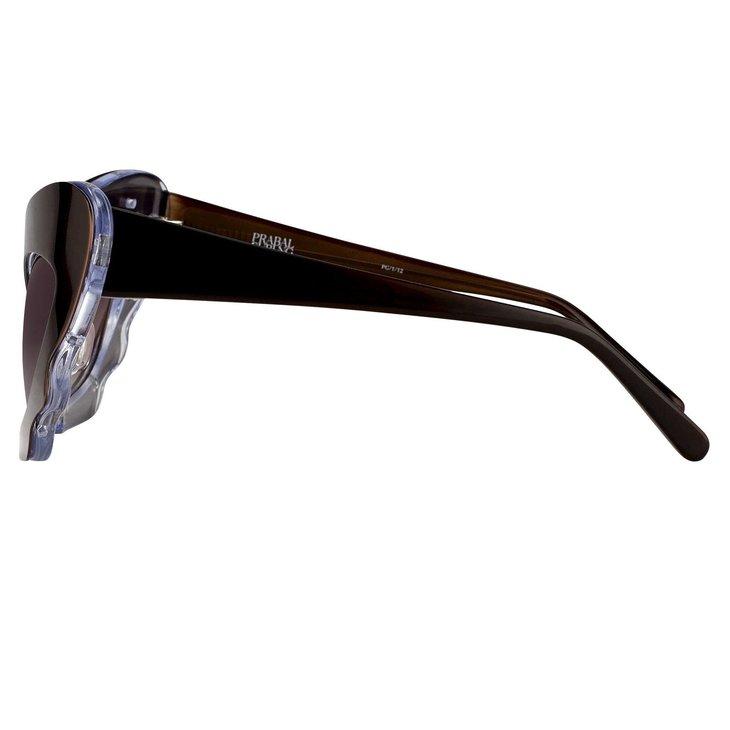 Prabal Gurung Sunglasses Cat Eye Special Chocolate Bronze and Red