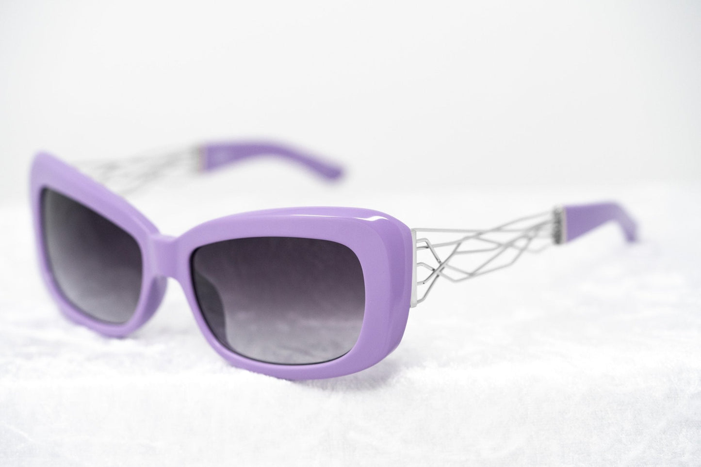 Prabal Gurung Sunglasses Rectangle Purple and Grey