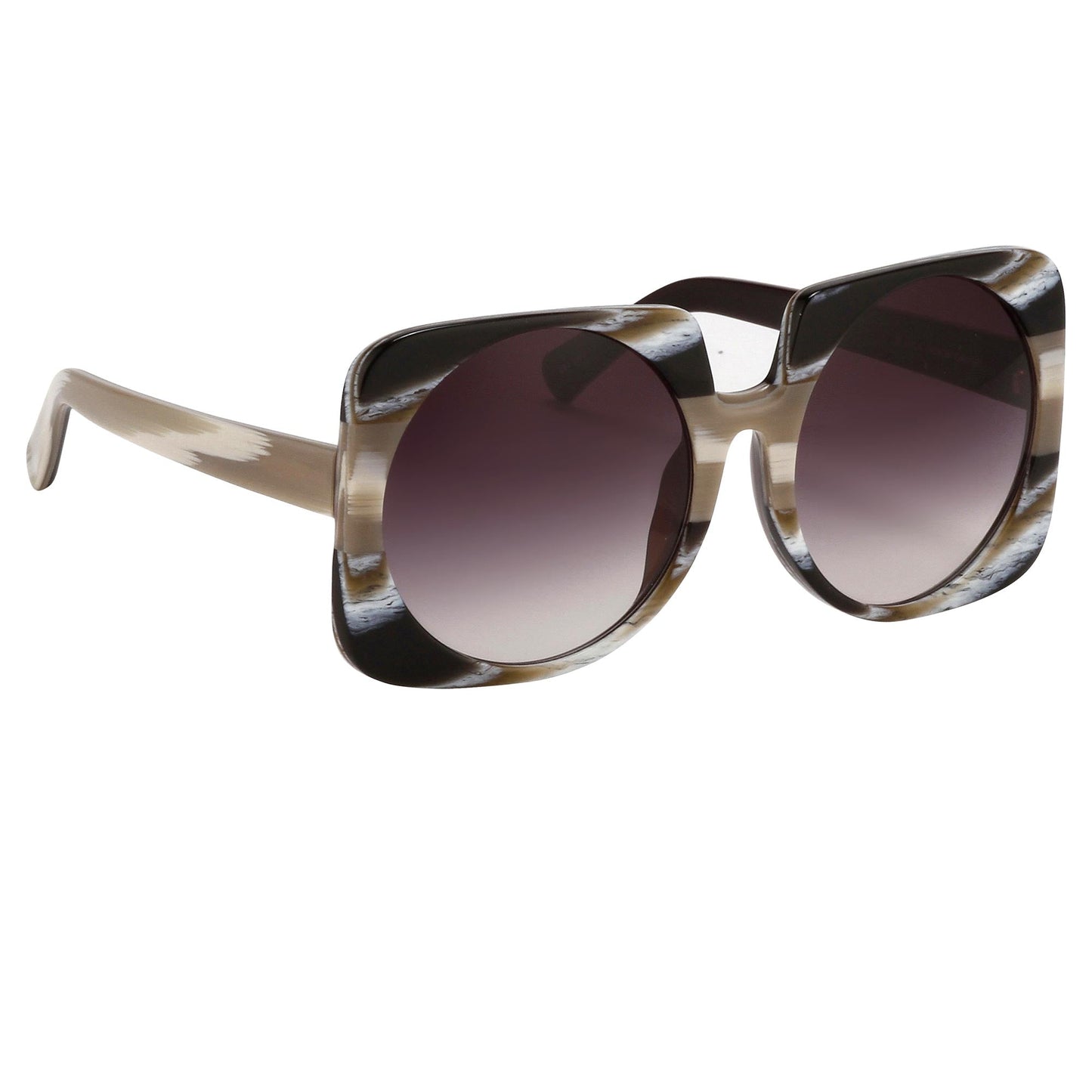 Prabal Gurung Sunglasses Square Brown and Grey