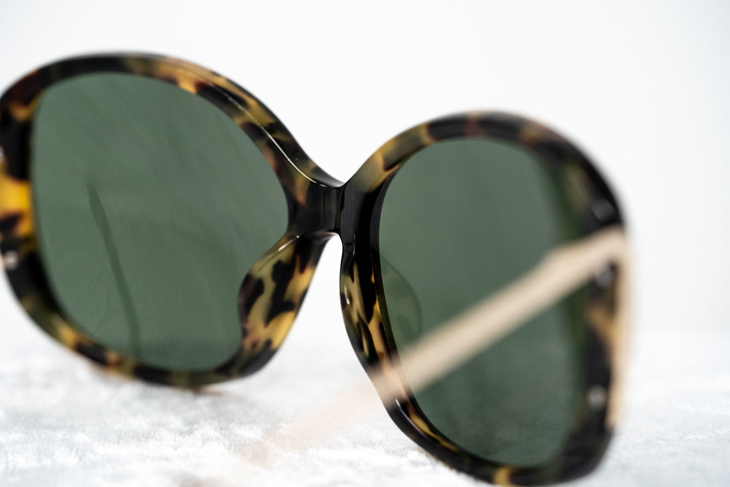 Prabal Gurung Sunglasses Oversized Tortoiseshell and Green