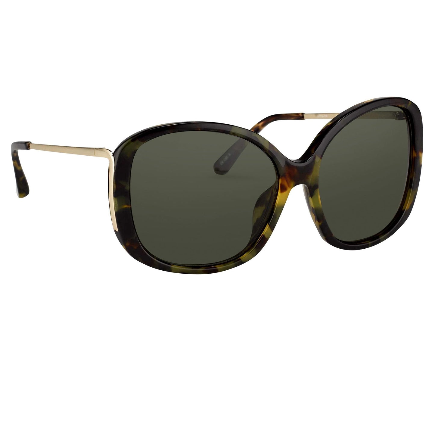 Prabal Gurung Sunglasses Oversized Tortoiseshell and Green