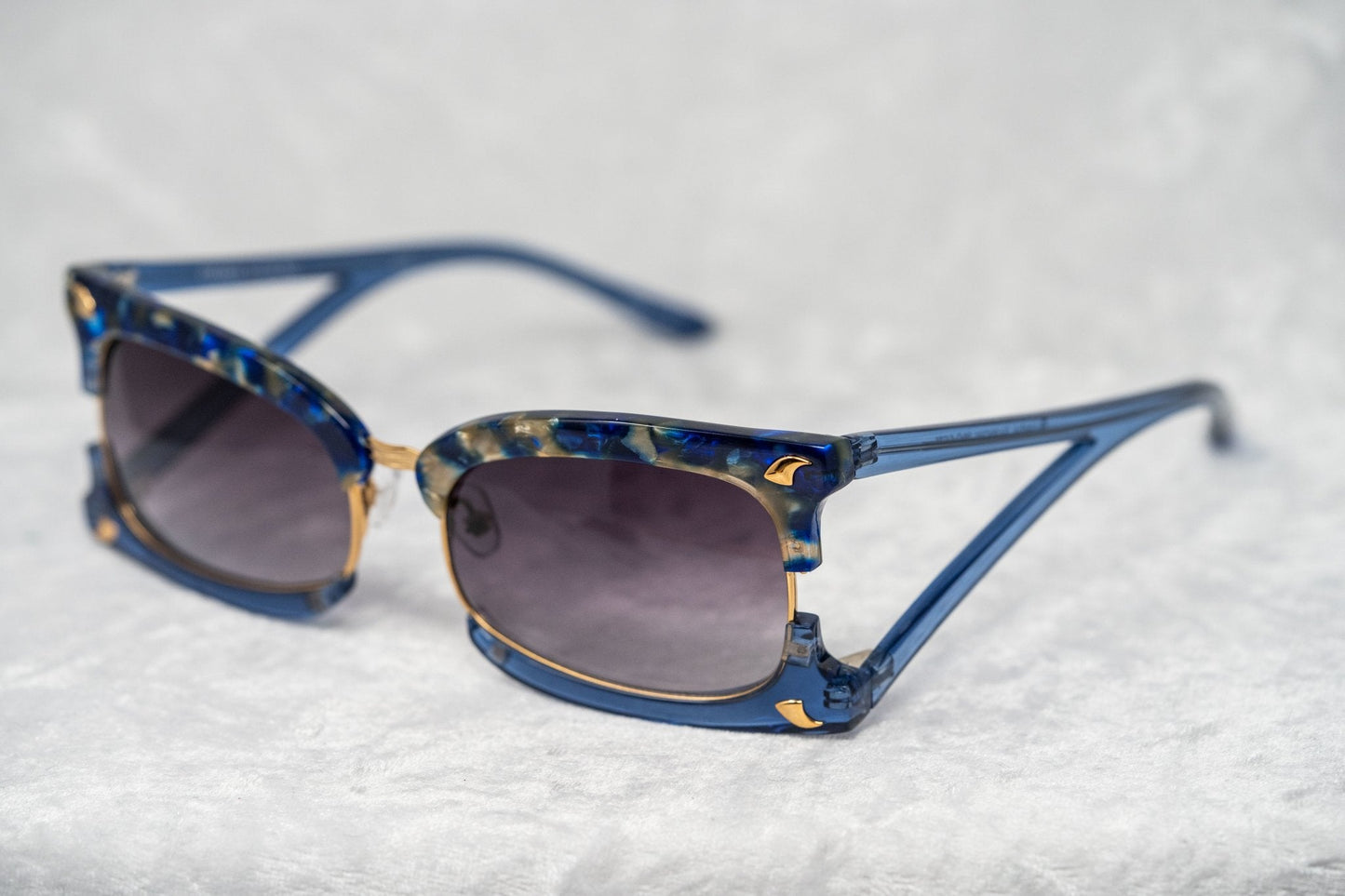 Prabal Gurung Sunglasses Rectangular Blue and Purple