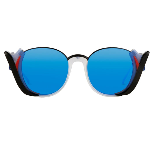 Prabal Gurung Sunglasses Round Black and Blue