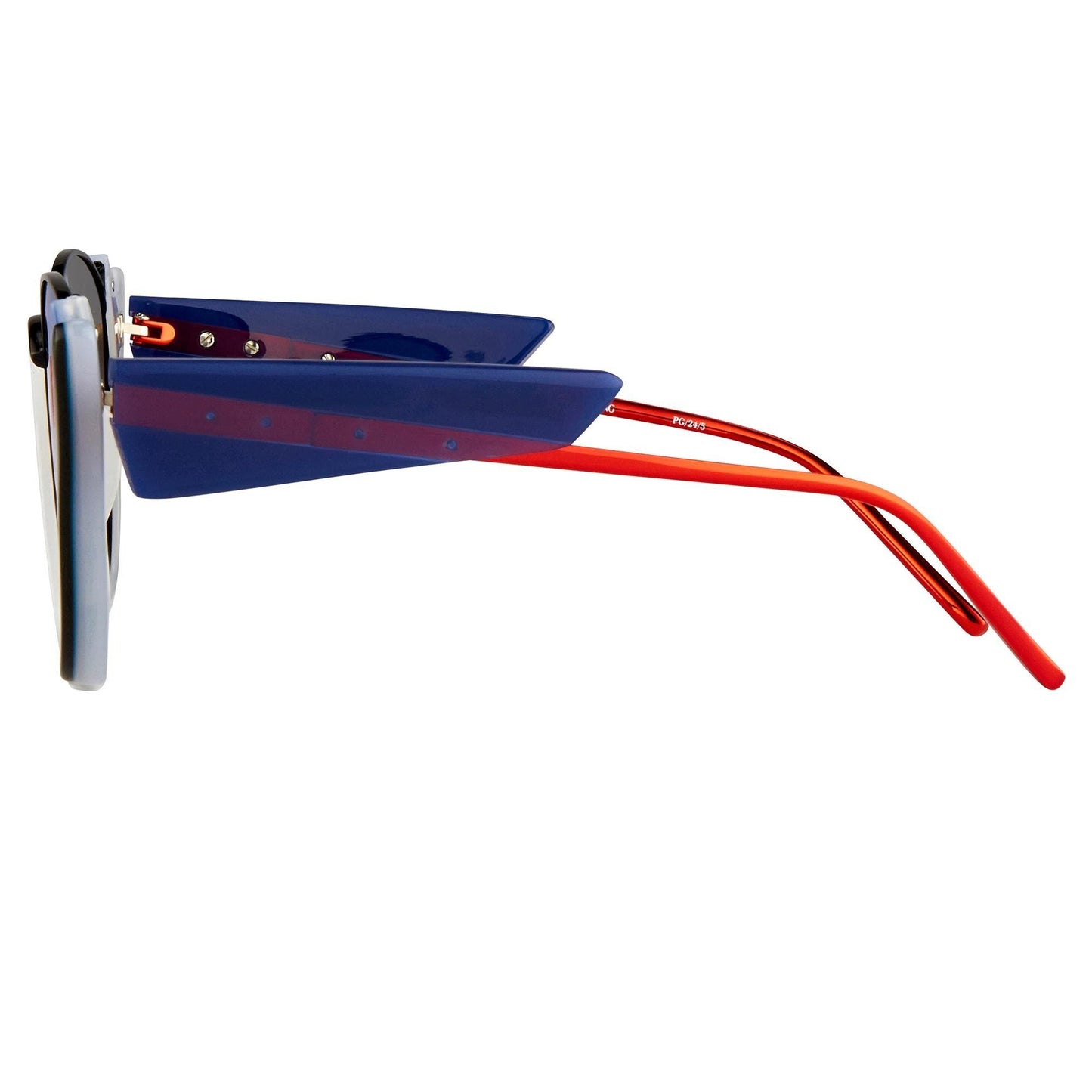 Prabal Gurung Sunglasses Round Black and Blue