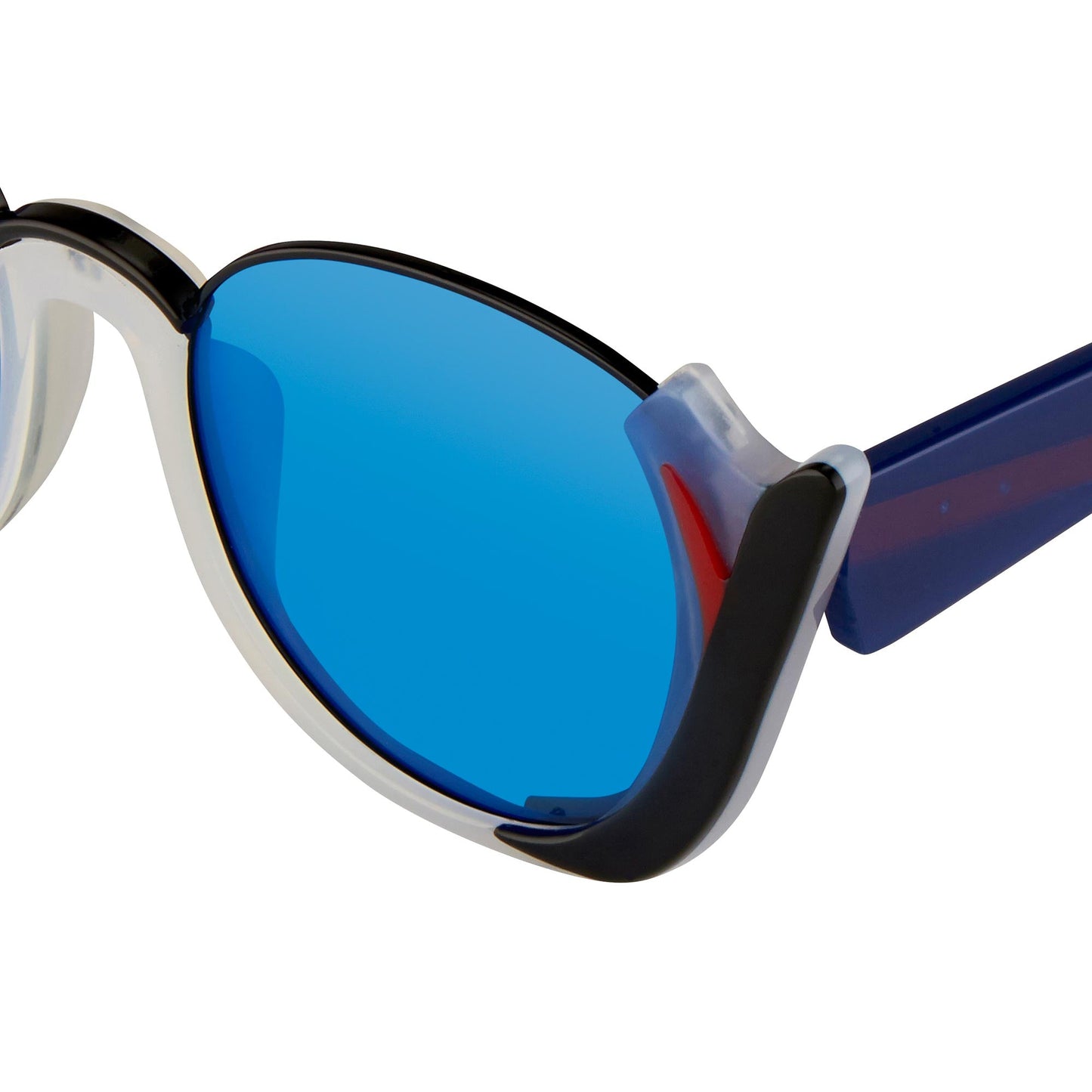 Prabal Gurung Sunglasses Round Black and Blue