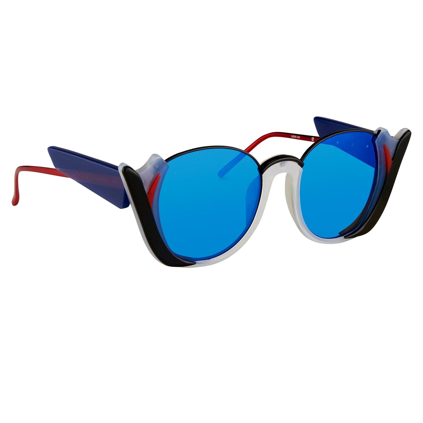 Prabal Gurung Sunglasses Round Black and Blue
