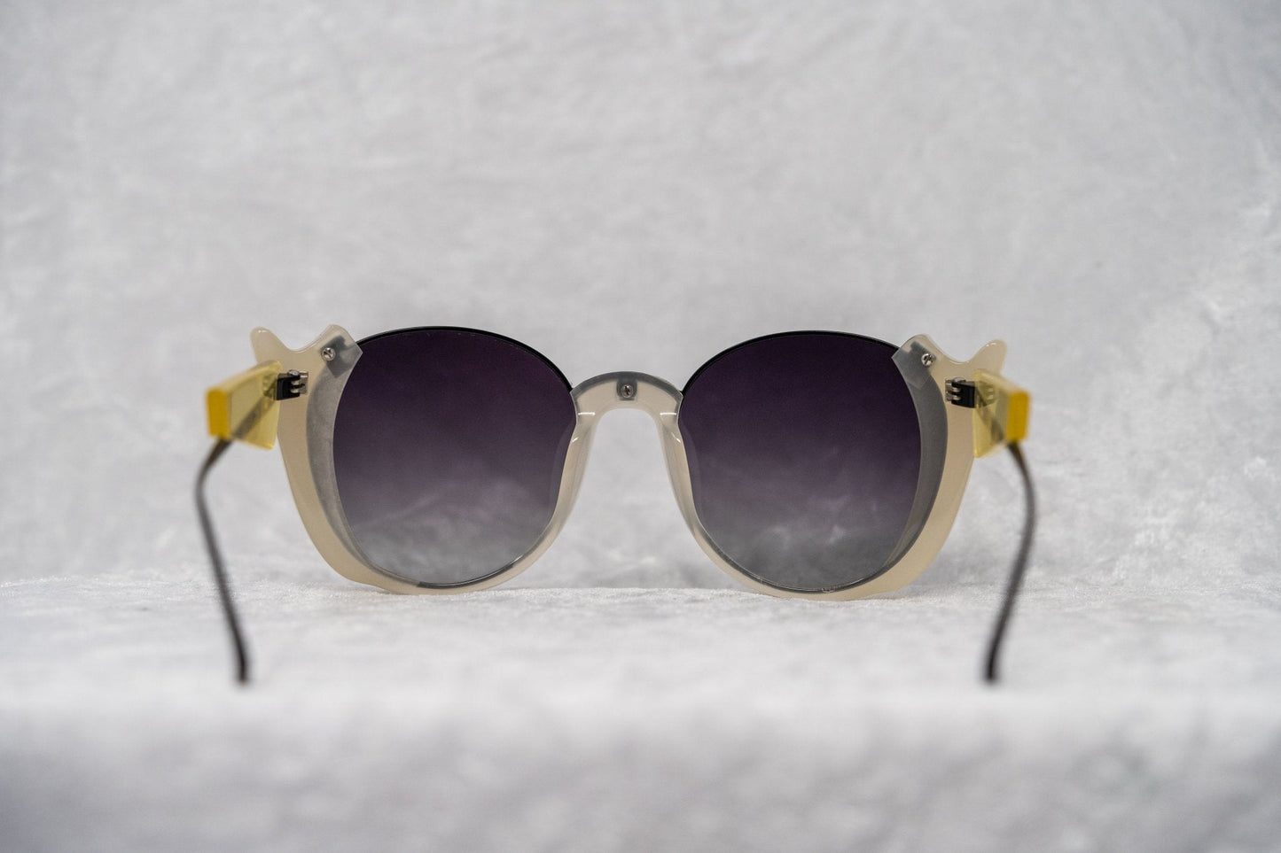 Prabal Gurung Sunglasses Round Ivory and Grey