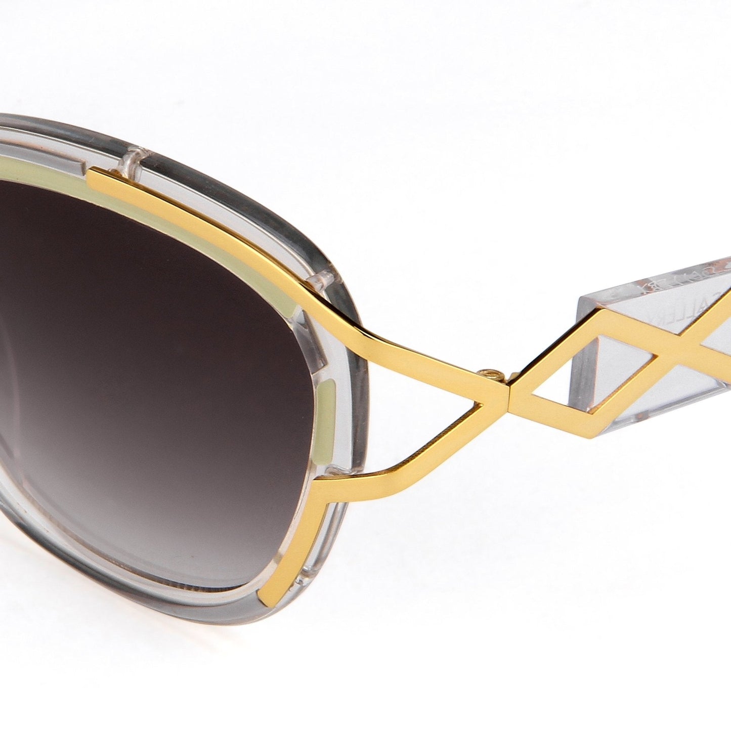Prabal Gurung Sunglasses Square Olive and Grey