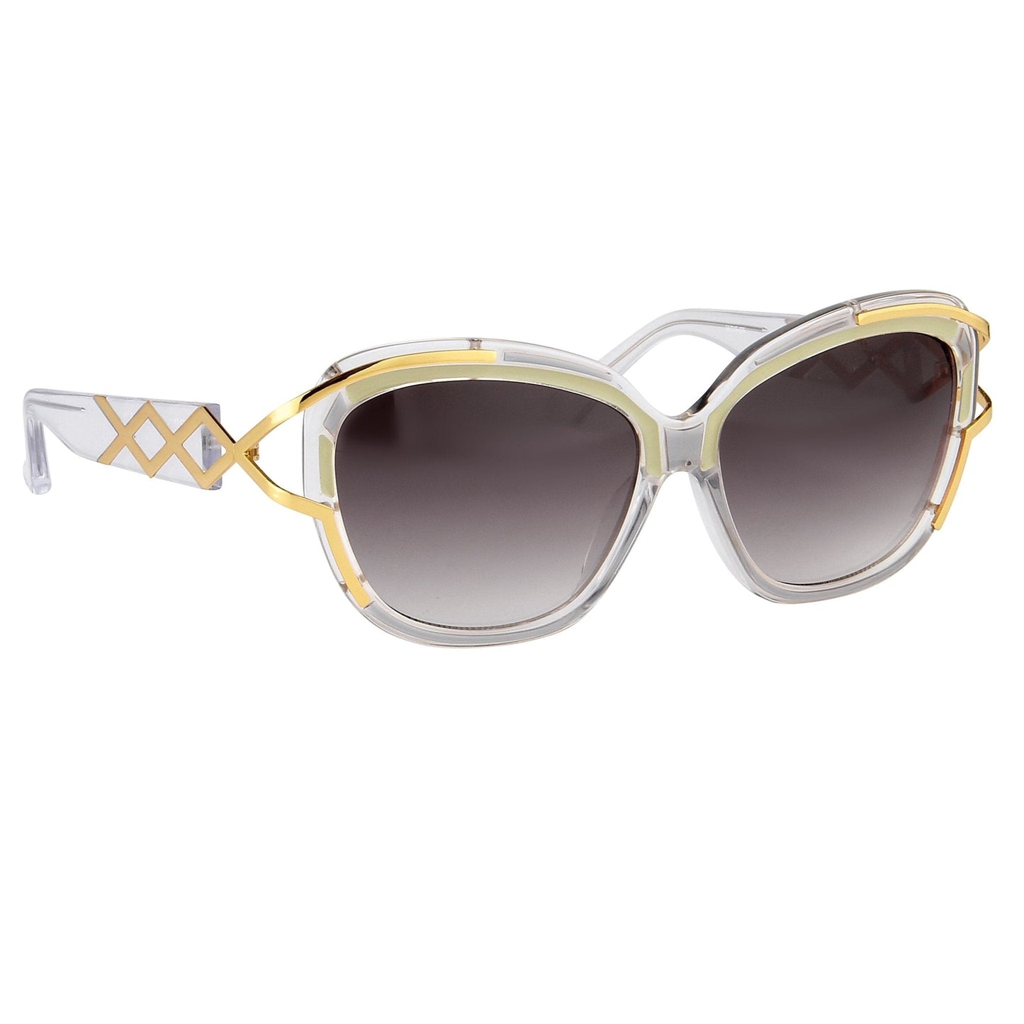 Prabal Gurung Sunglasses Square Olive and Grey