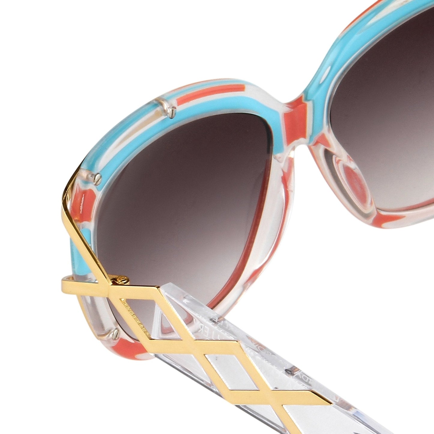 Prabal Gurung Sunglasses Square Red and Grey