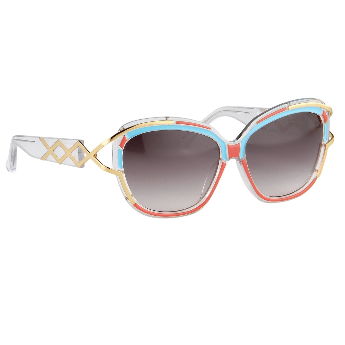 Prabal Gurung Sunglasses Square Red and Grey