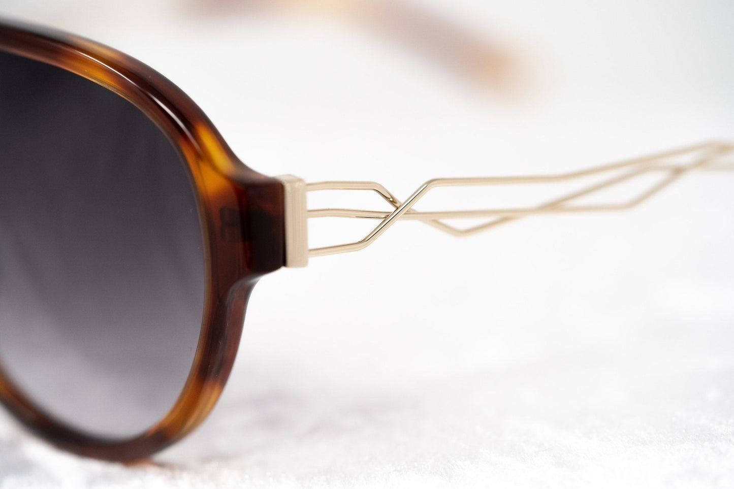 Prabal Gurung Sunglasses Dark Brown Tortoise Shell and Grey