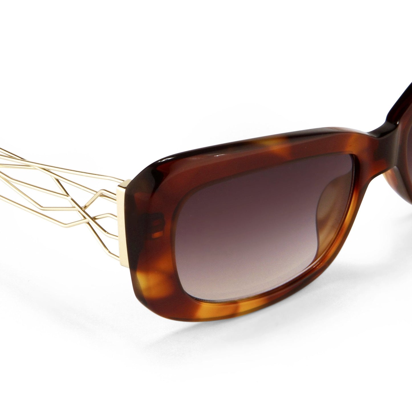 Prabal Gurung Sunglasses Rectangle Tortoise Shell and Grey
