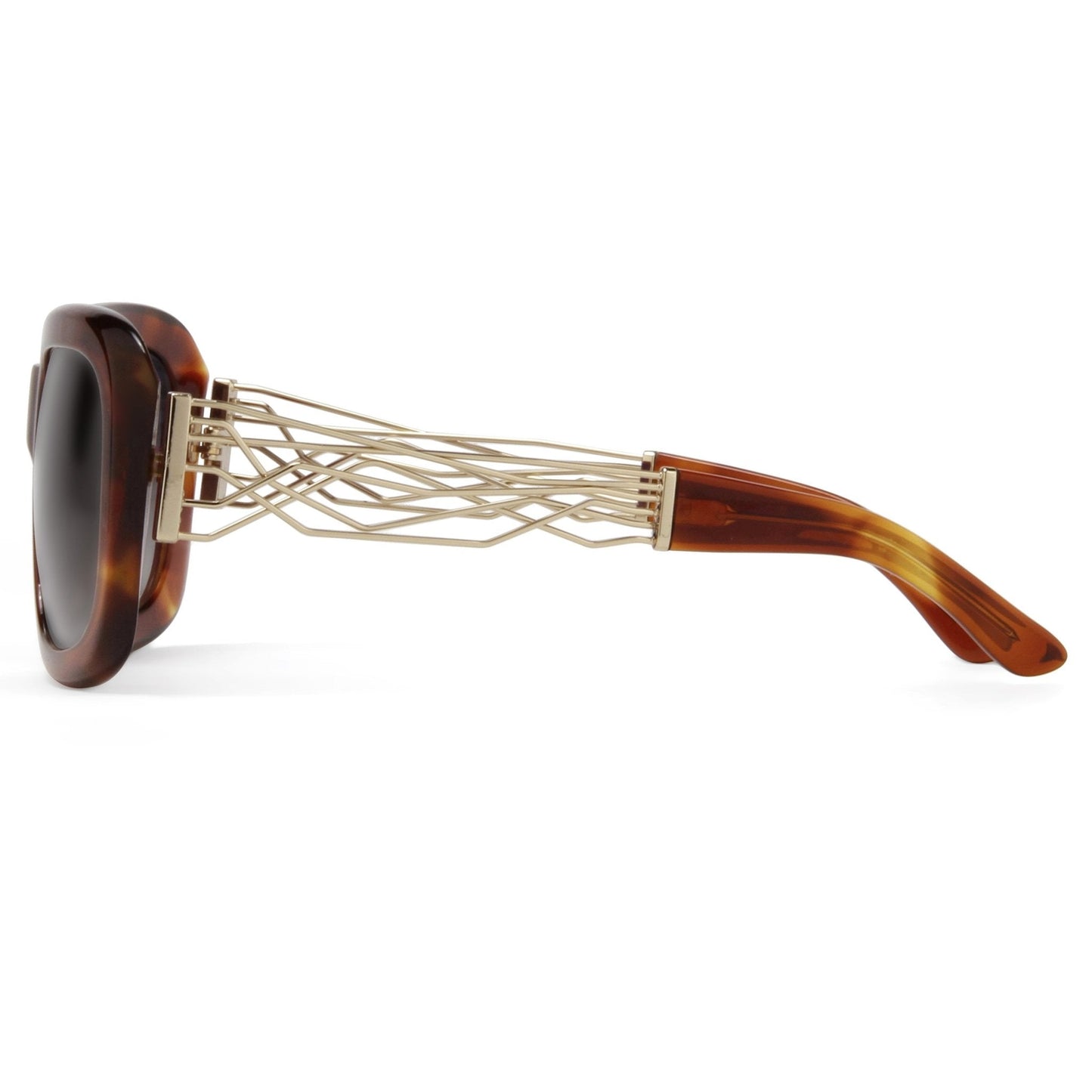 Prabal Gurung Sunglasses Rectangle Tortoise Shell Acetate and Grey