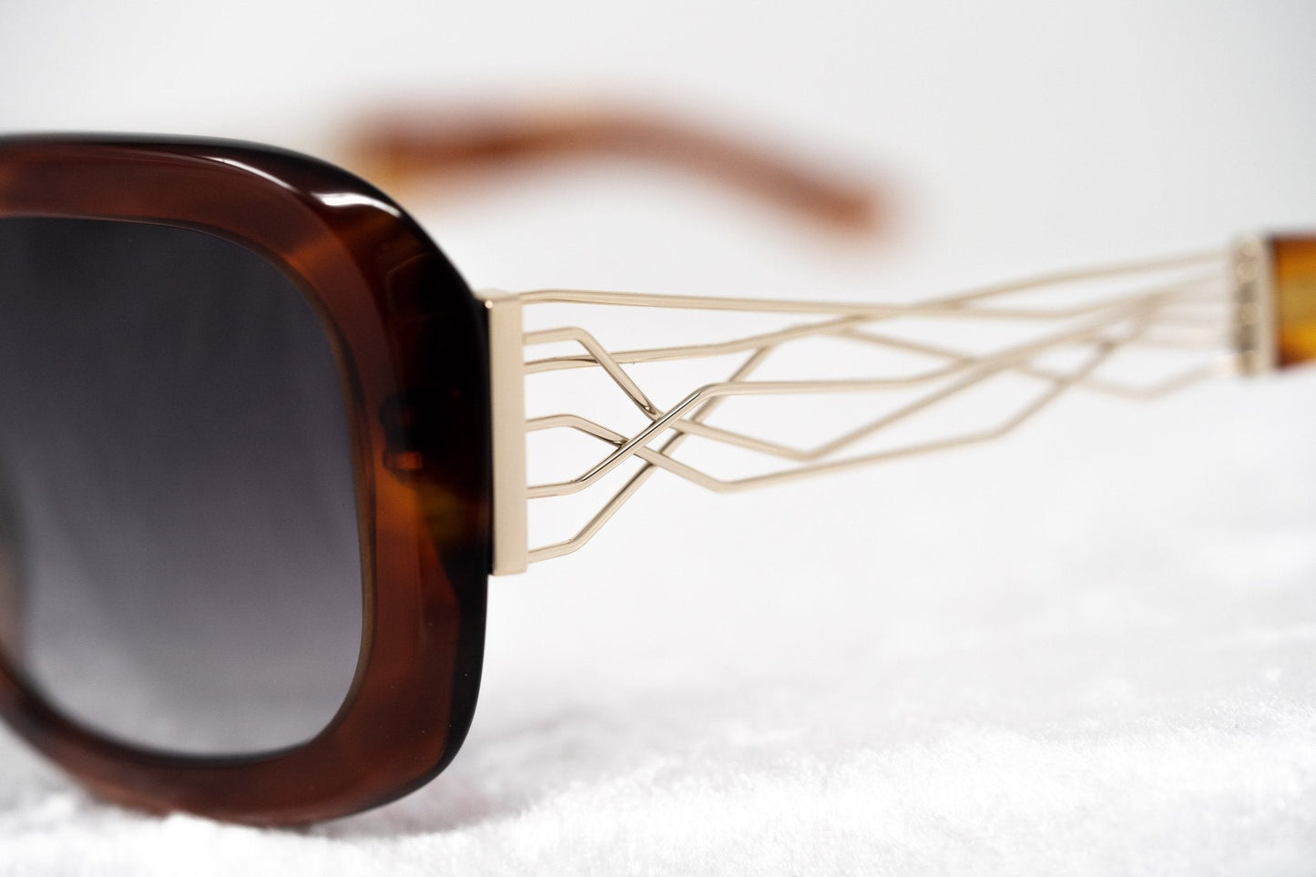 Prabal Gurung Sunglasses Rectangle Tortoise Shell Acetate and Grey