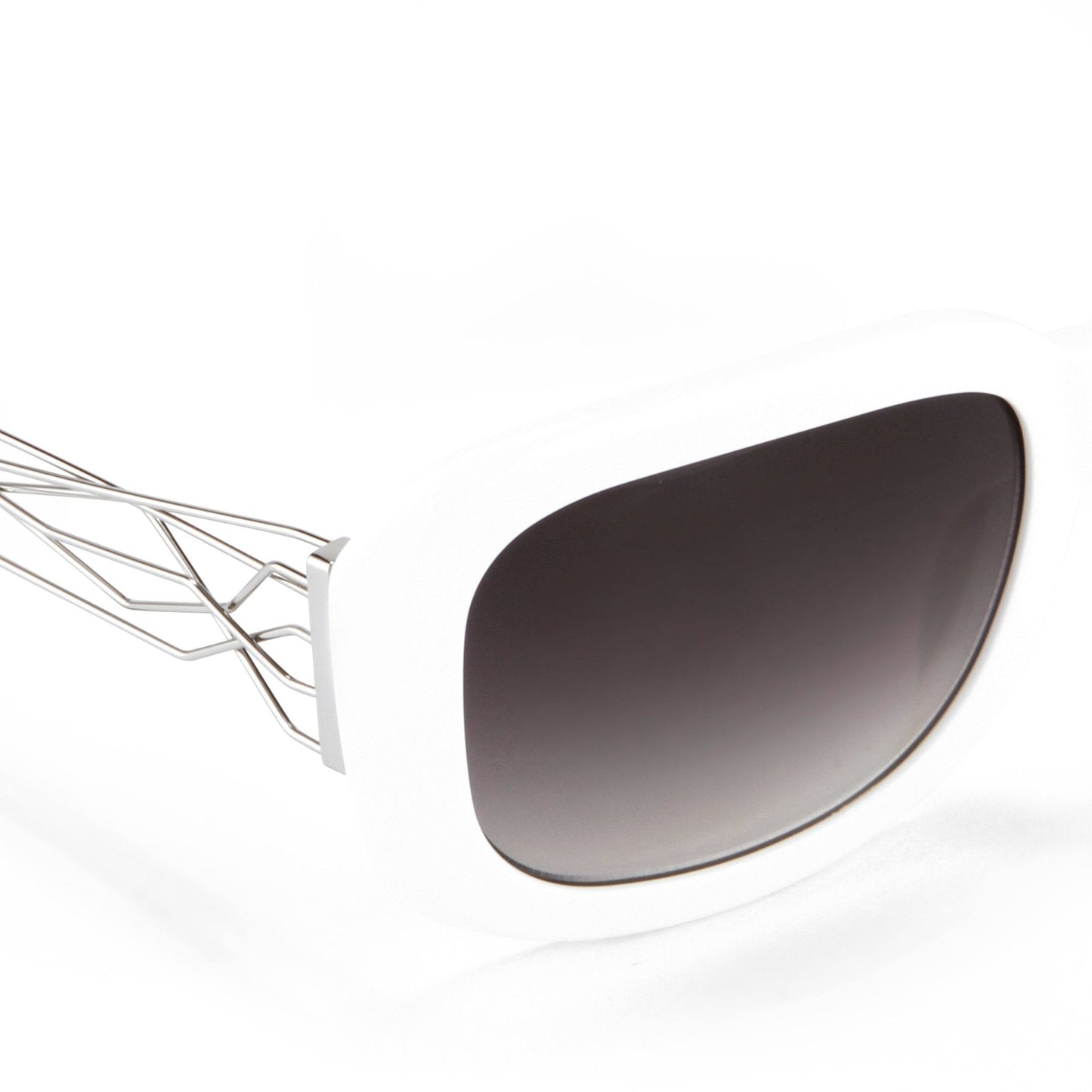 Prabal Gurung Sunglasses Rectangle White and Grey