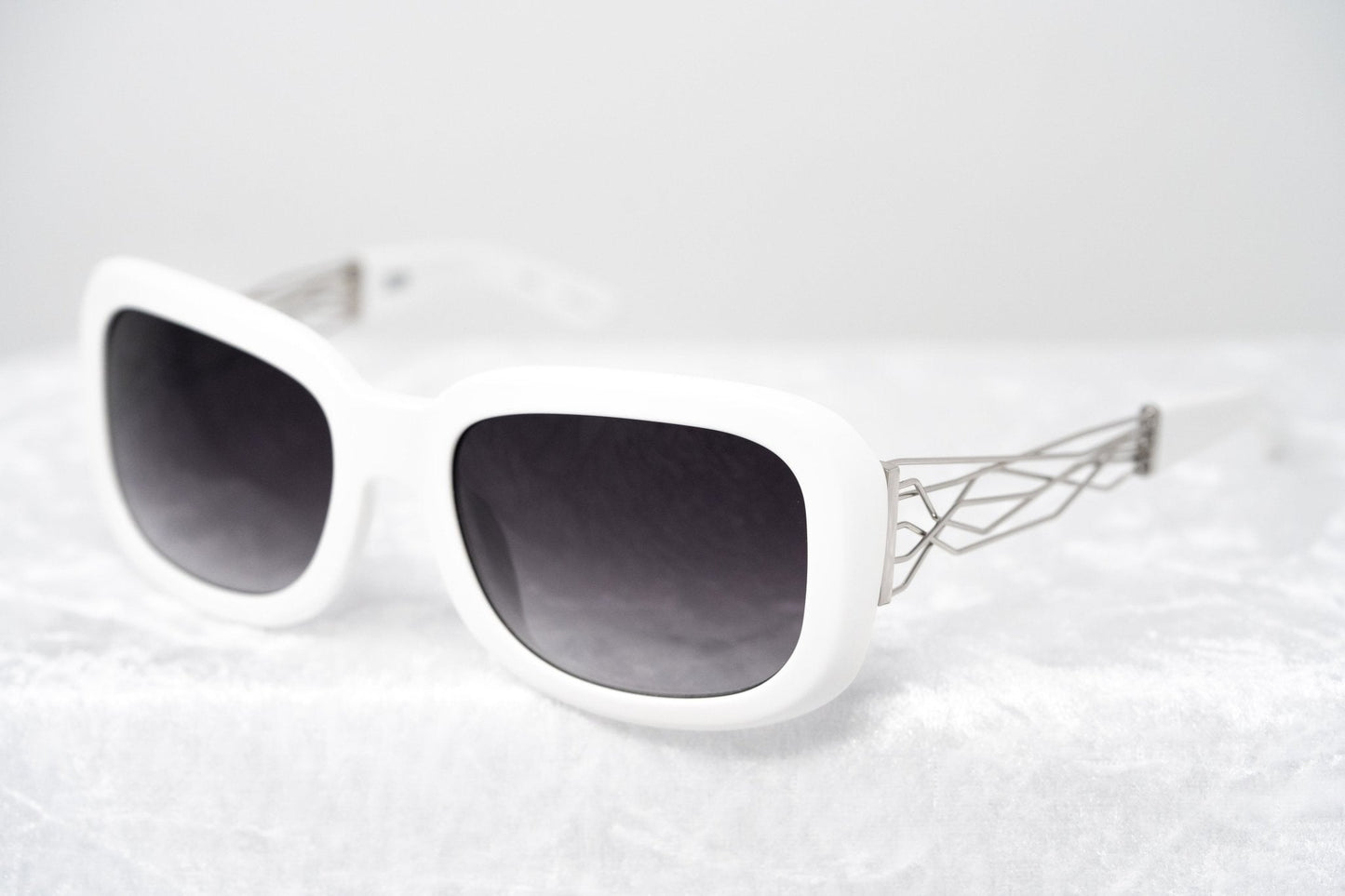 Prabal Gurung Sunglasses Rectangle White and Grey