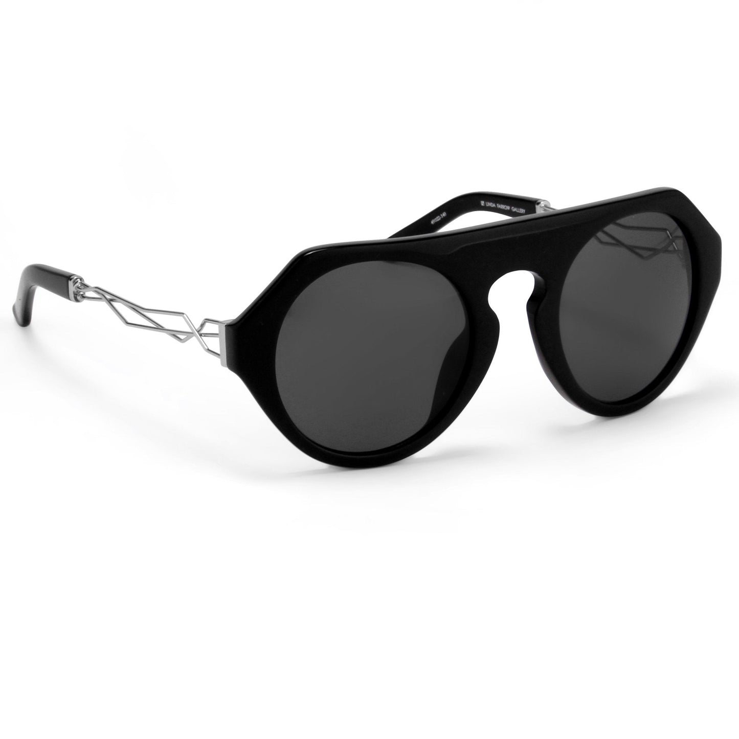 Prabal Gurung Sunglasses Round Black and Grey