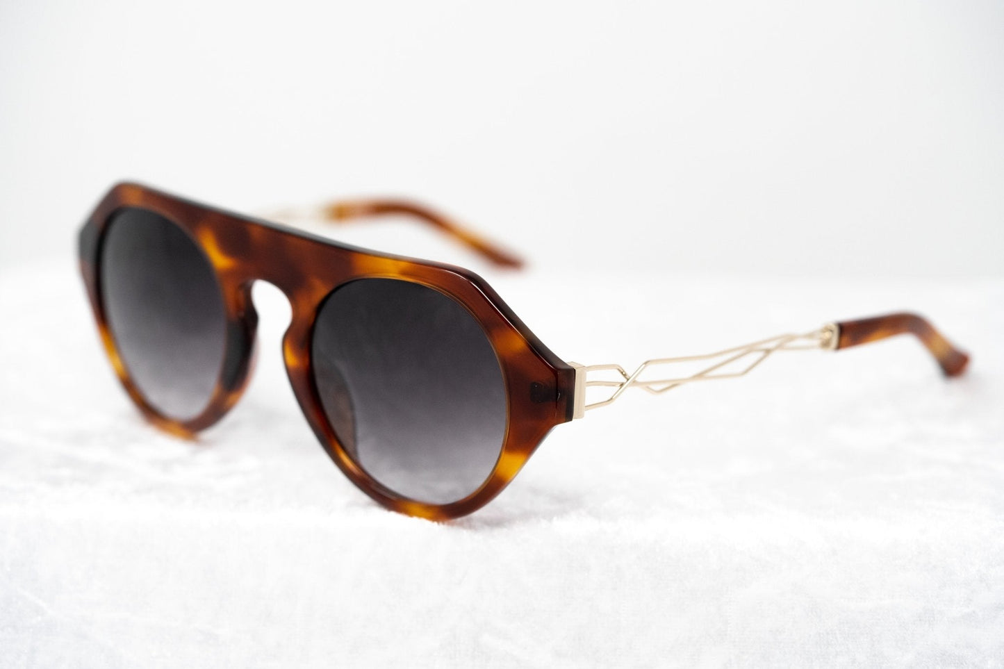 Prabal Gurung Sunglasses Round Tortoise Shell and Grey PG15C2SUN