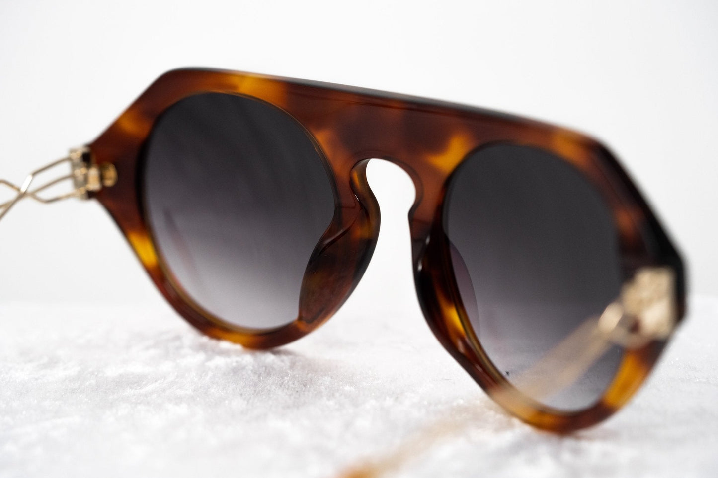 Prabal Gurung Sunglasses Round Tortoise Shell and Grey PG15C2SUN