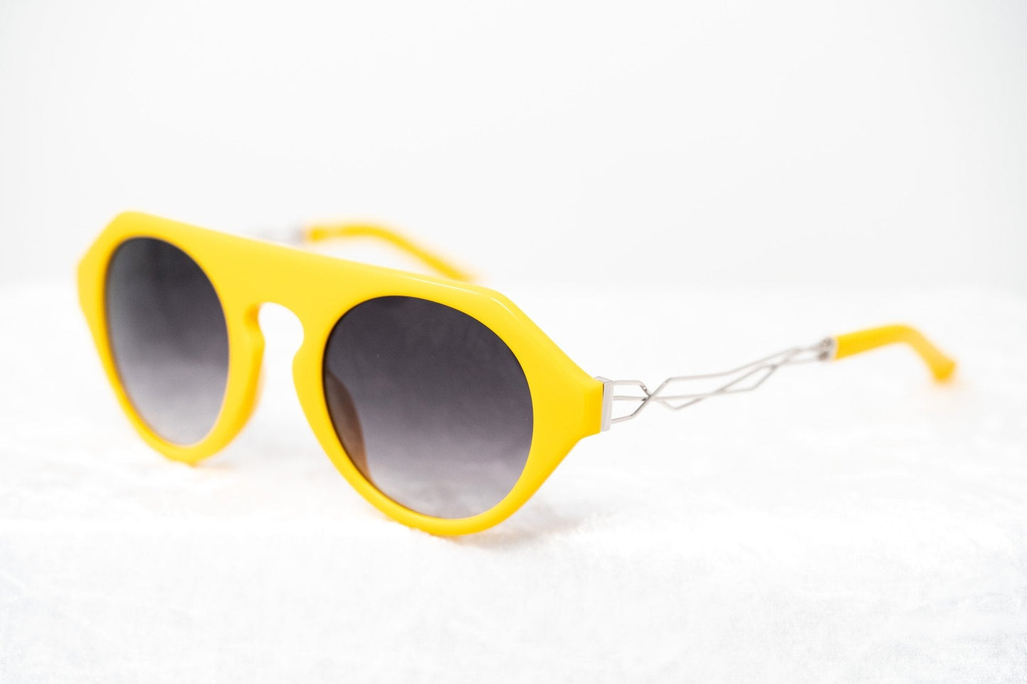 Prabal Gurung Sunglasses Round Yellow and Grey
