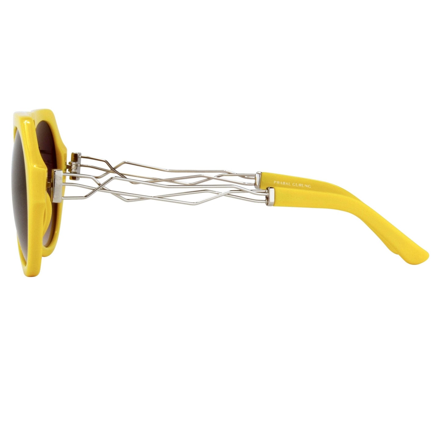 Prabal Gurung Sunglasses Round Yellow and Grey