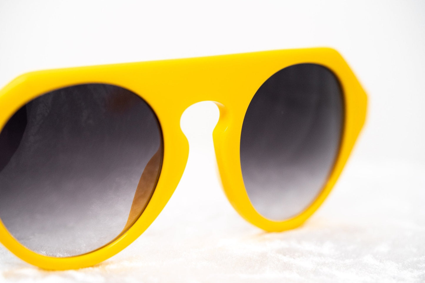 Prabal Gurung Sunglasses Round Yellow and Grey