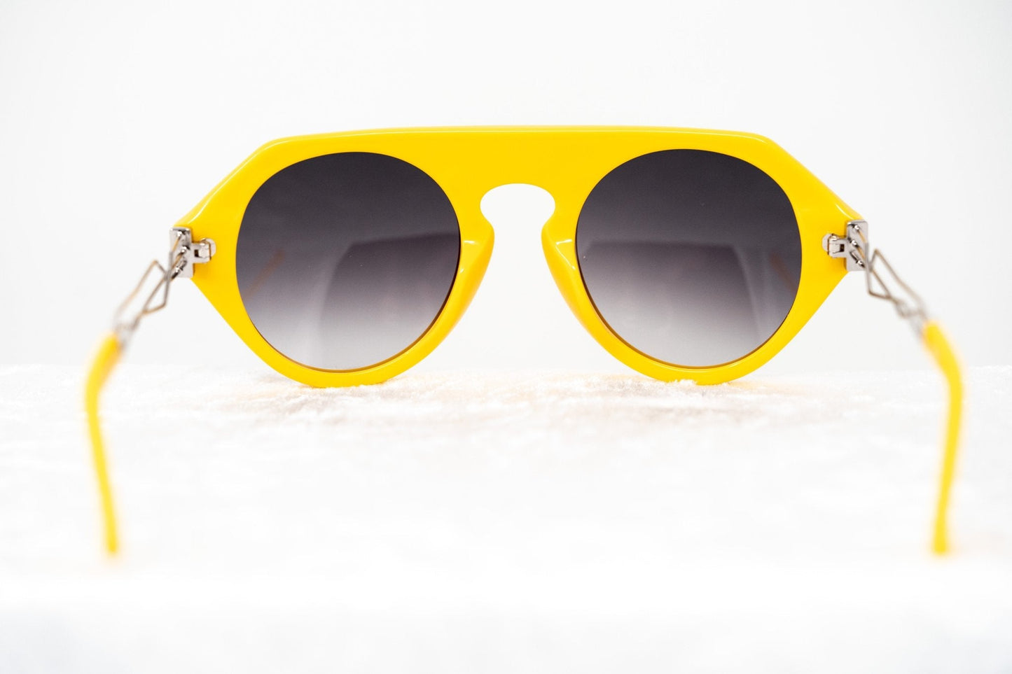 Prabal Gurung Sunglasses Round Yellow and Grey