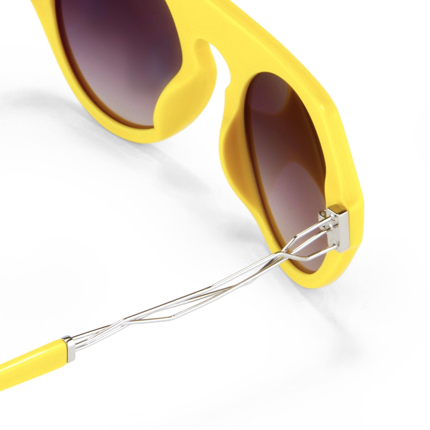 Prabal Gurung Sunglasses Round Yellow and Grey
