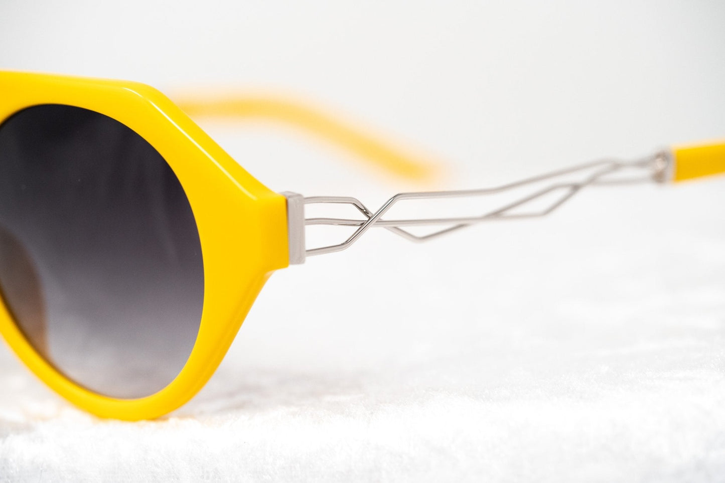 Prabal Gurung Sunglasses Round Yellow and Grey