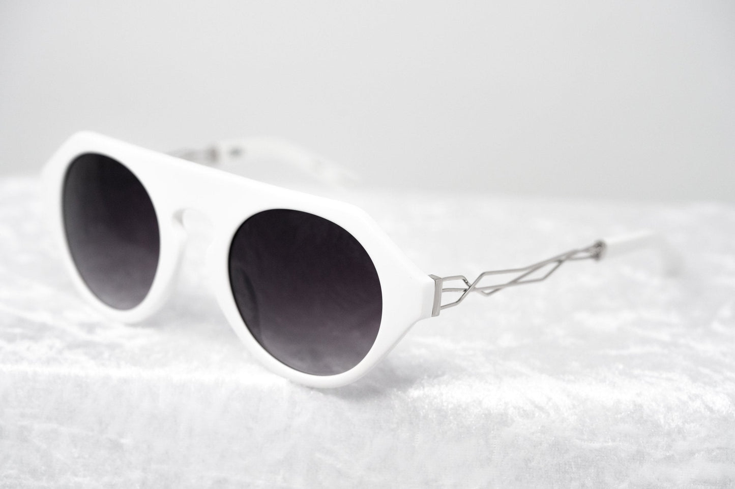 Prabal Gurung Sunglasses Round White and Grey