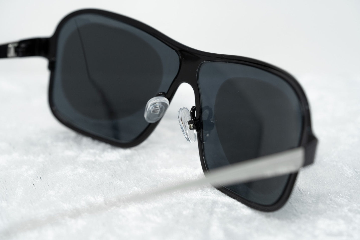 Raf Simons Sunglasses Size Extra Small Rectangular Black Silver and Grey