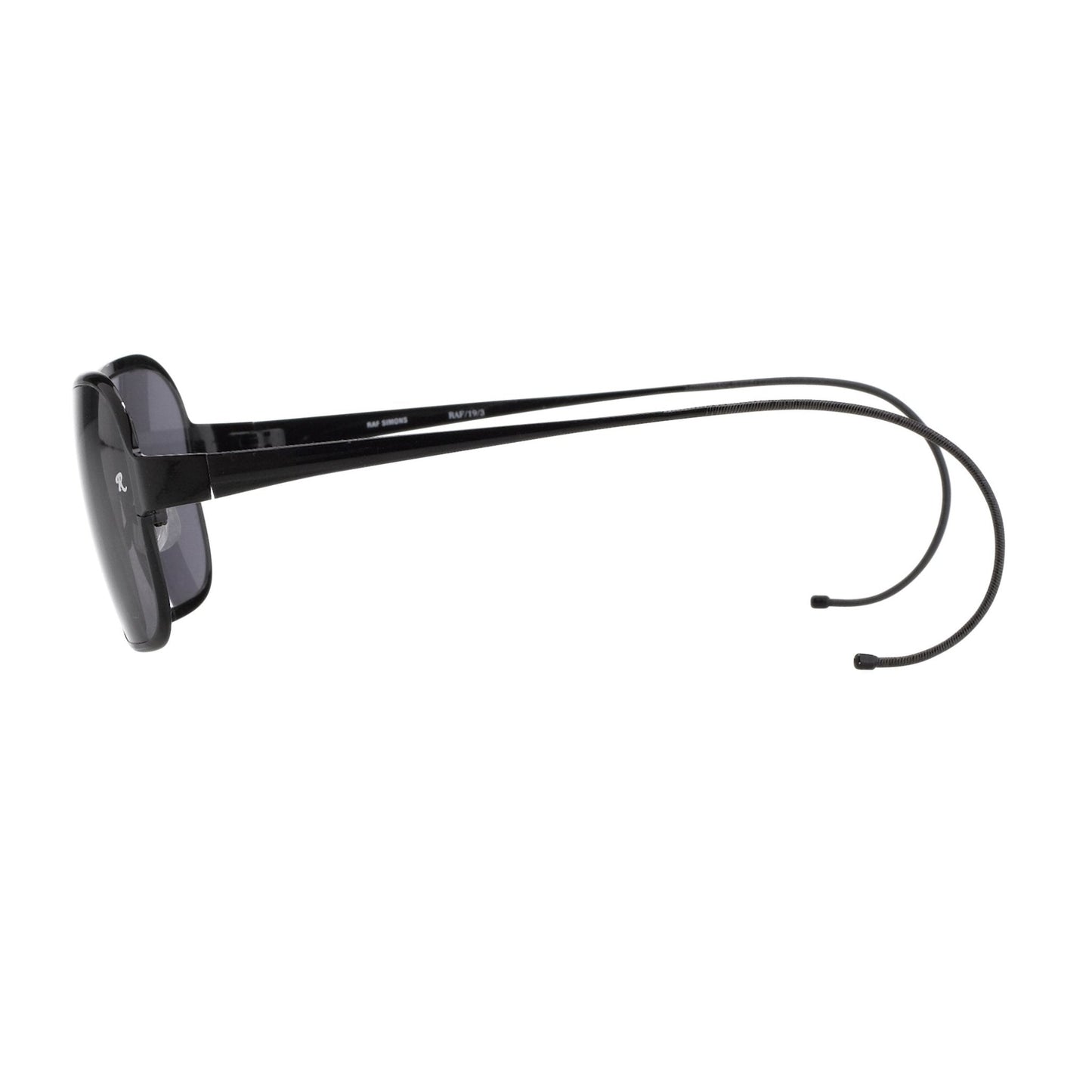 Raf Simons Sunglasses Size Extra Small Rectangular Black and Grey