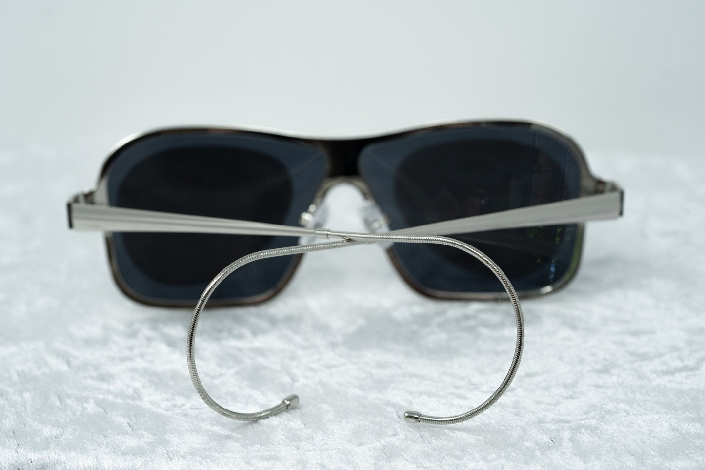 Raf Simons Sunglasses Size Extra Small Rectangular Silver and Grey