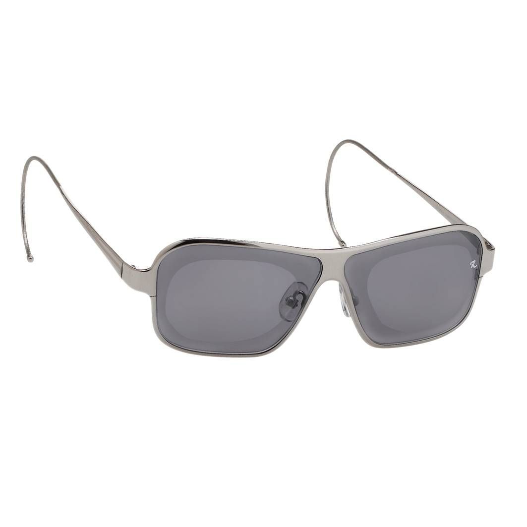 Raf Simons Sunglasses Size Extra Small Rectangular Silver and Grey