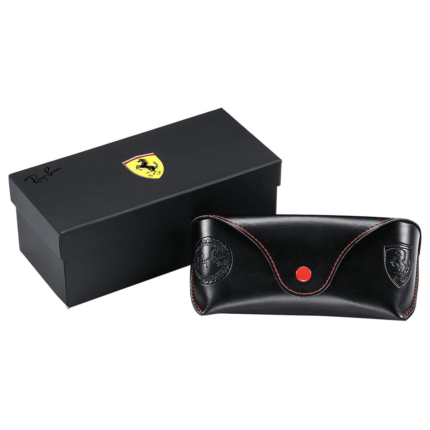 Ray-Ban Men's Sunglasses Ferrari Series Pilot Black RB3748M 028/31