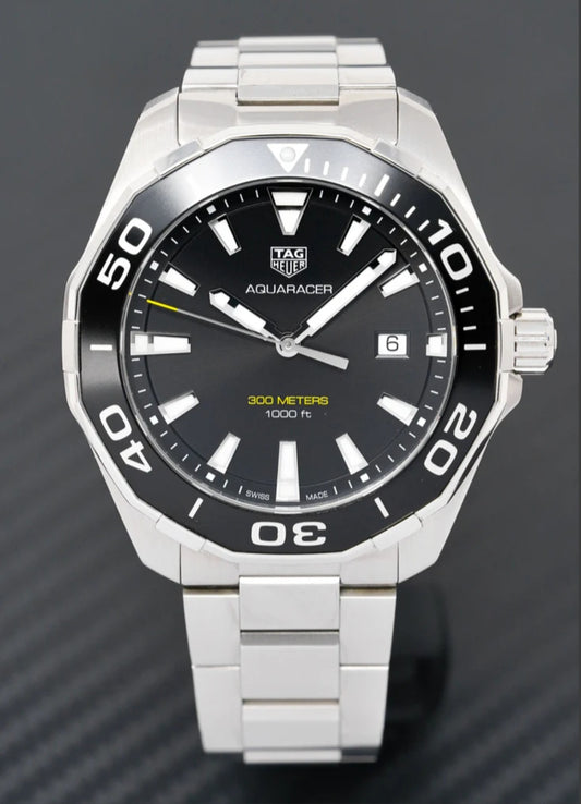 TAG HEUER AQUARACER Quartz Watch, 43 mm, Steel WAY101A.BA0746