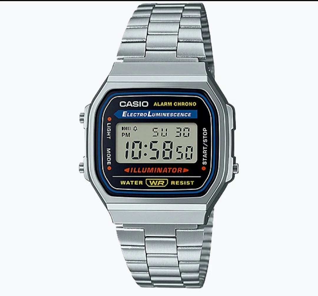 Casio Unisex Digital Watch A168WA Retro Classic, Silver