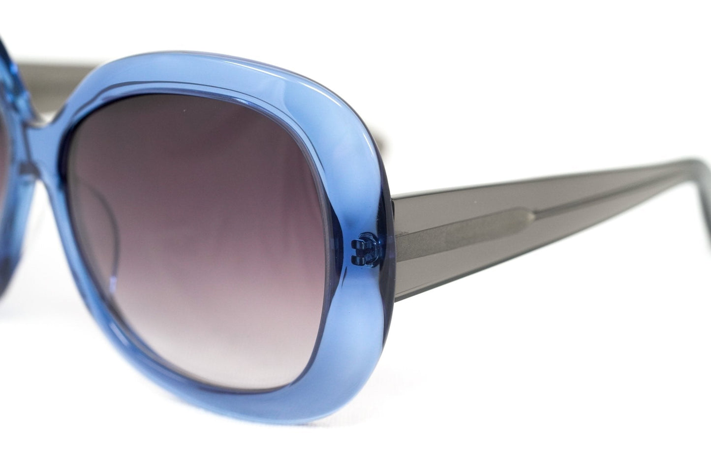 Rue De Mail Sunglasses Oversized Blue and Grey