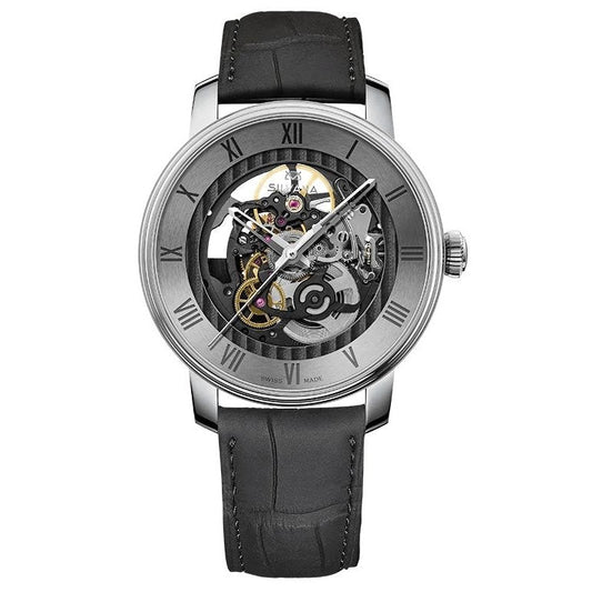 Silvana Men's Watch Black Origins Silver Rubber SR41ASS63RN