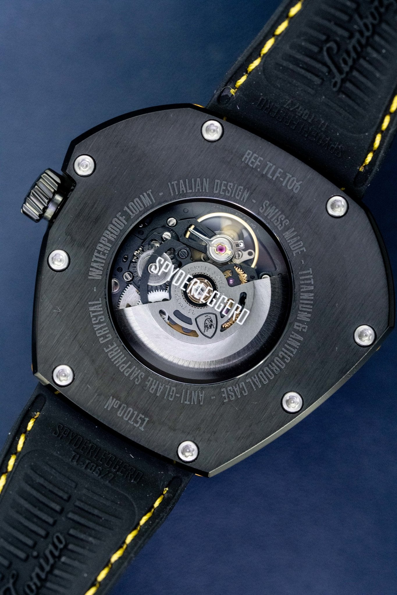Tonino Lamborghini Spyderleggero Skeleton Watch Yellow TLF-T06-3