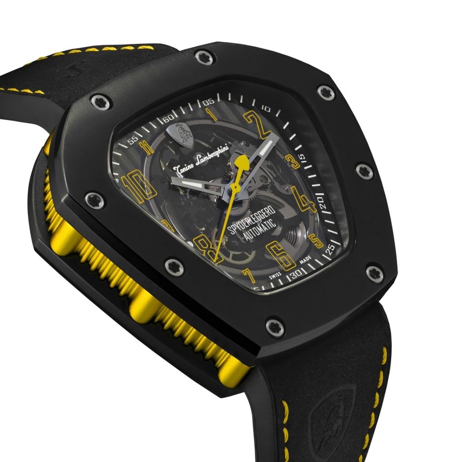 Tonino Lamborghini Spyderleggero Skeleton Watch Yellow TLF-T06-3