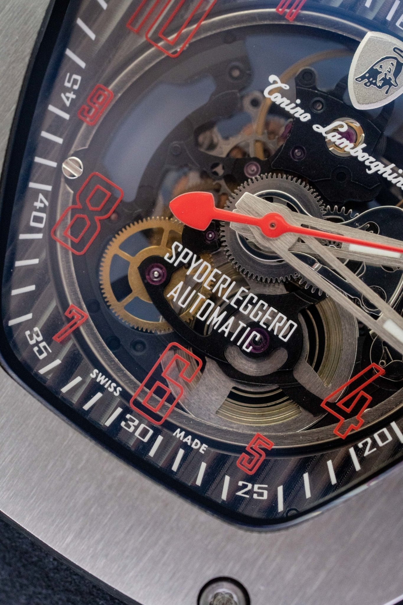 Tonino Lamborghini Spyderleggero Skeleton Watch Red TLF-T06-2