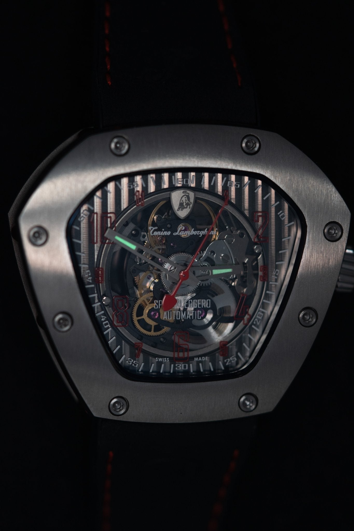 Tonino Lamborghini Spyderleggero Skeleton Watch Red TLF-T06-2