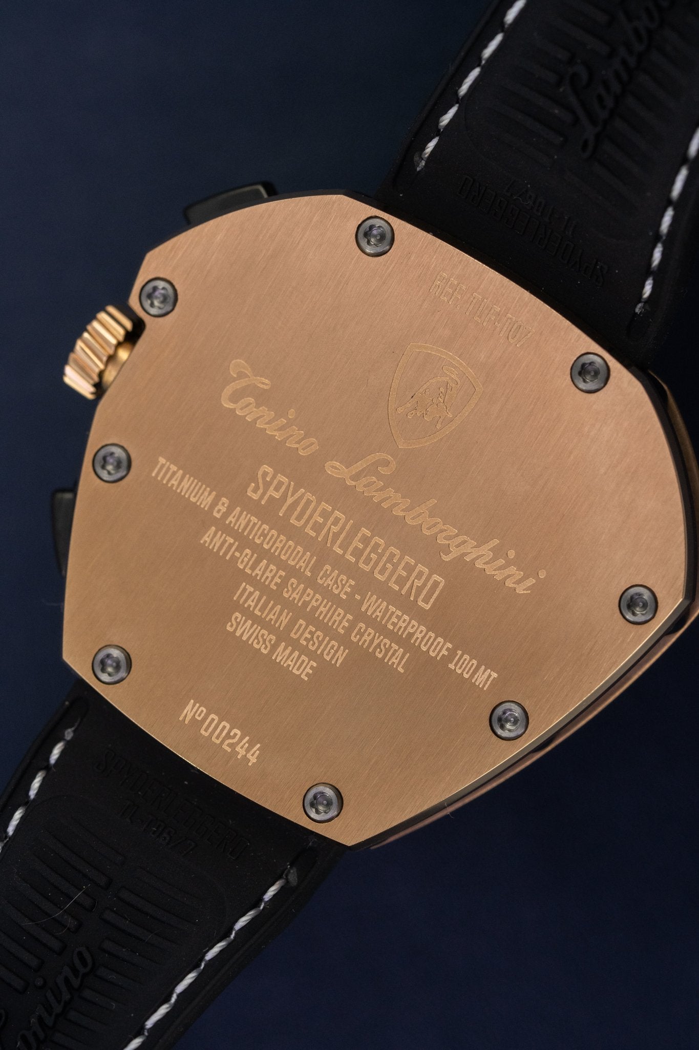 Tonino Lamborghini Spyderleggero Chronograph Watch Day Date IP Rose Gold TLF-T07-5