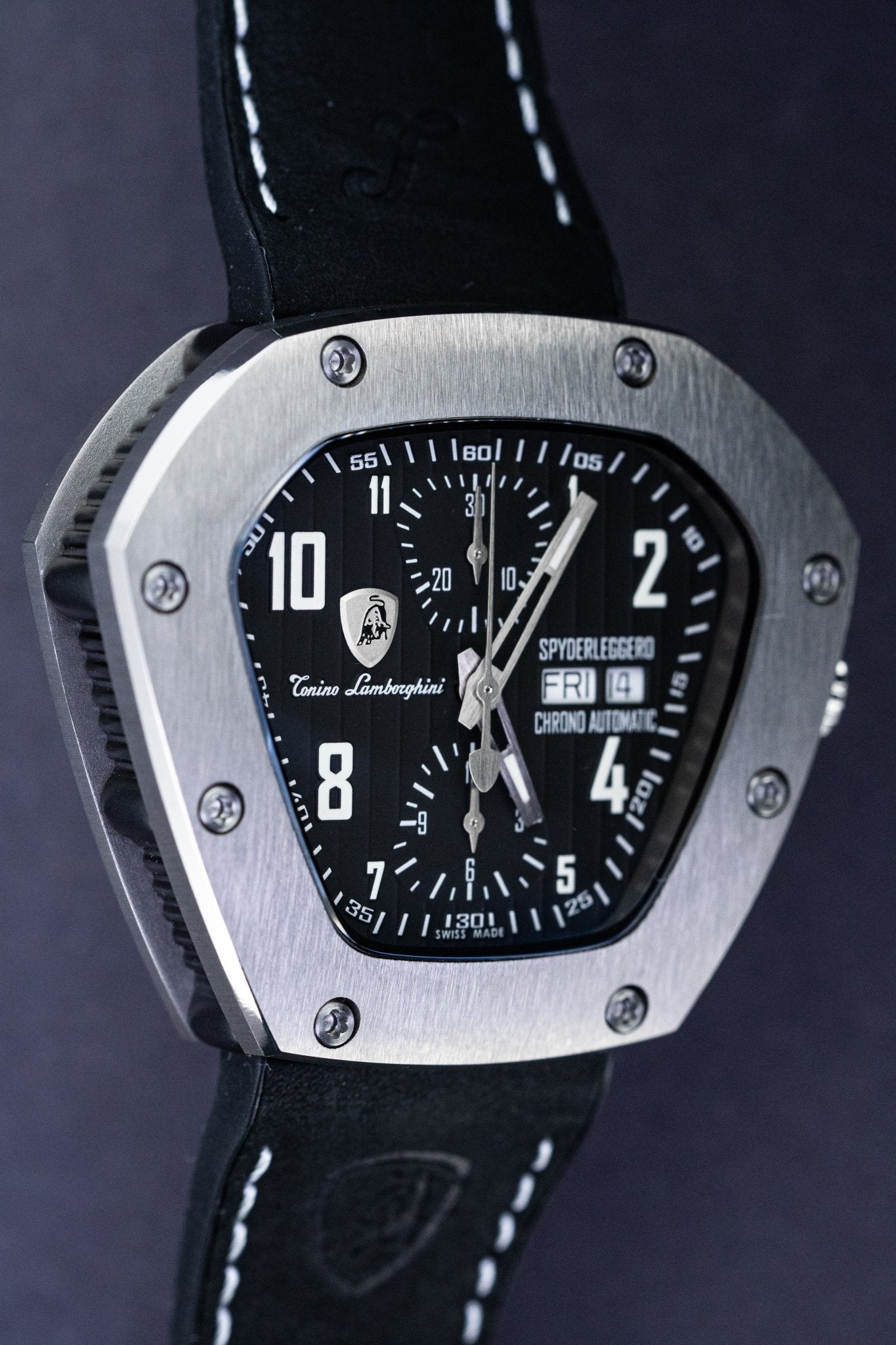 Tonino Lamborghini Spyderleggero Chronograph Watch Day Date Titanium TLF-T07-1