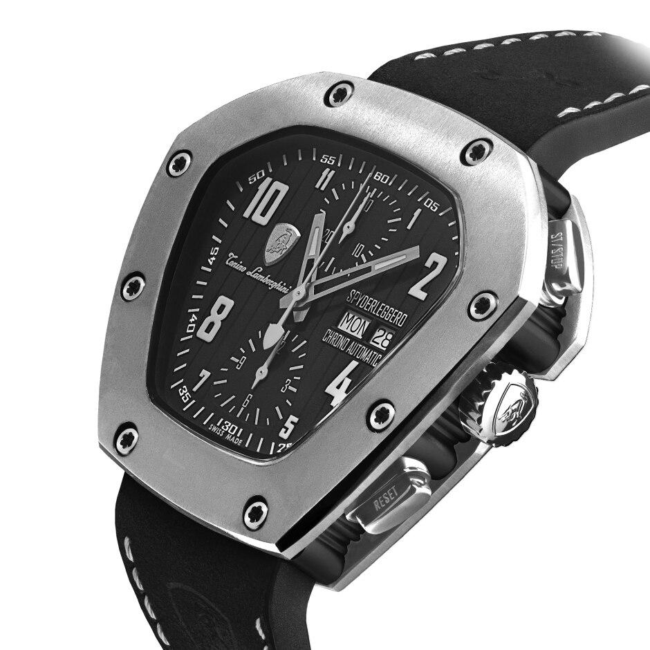 Tonino Lamborghini Spyderleggero Chronograph Watch Day Date Titanium TLF-T07-1