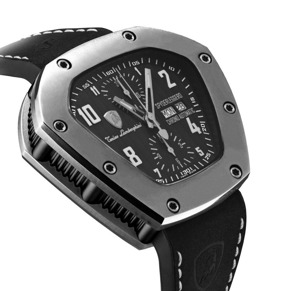 Tonino Lamborghini Spyderleggero Chronograph Watch Day Date Titanium TLF-T07-1