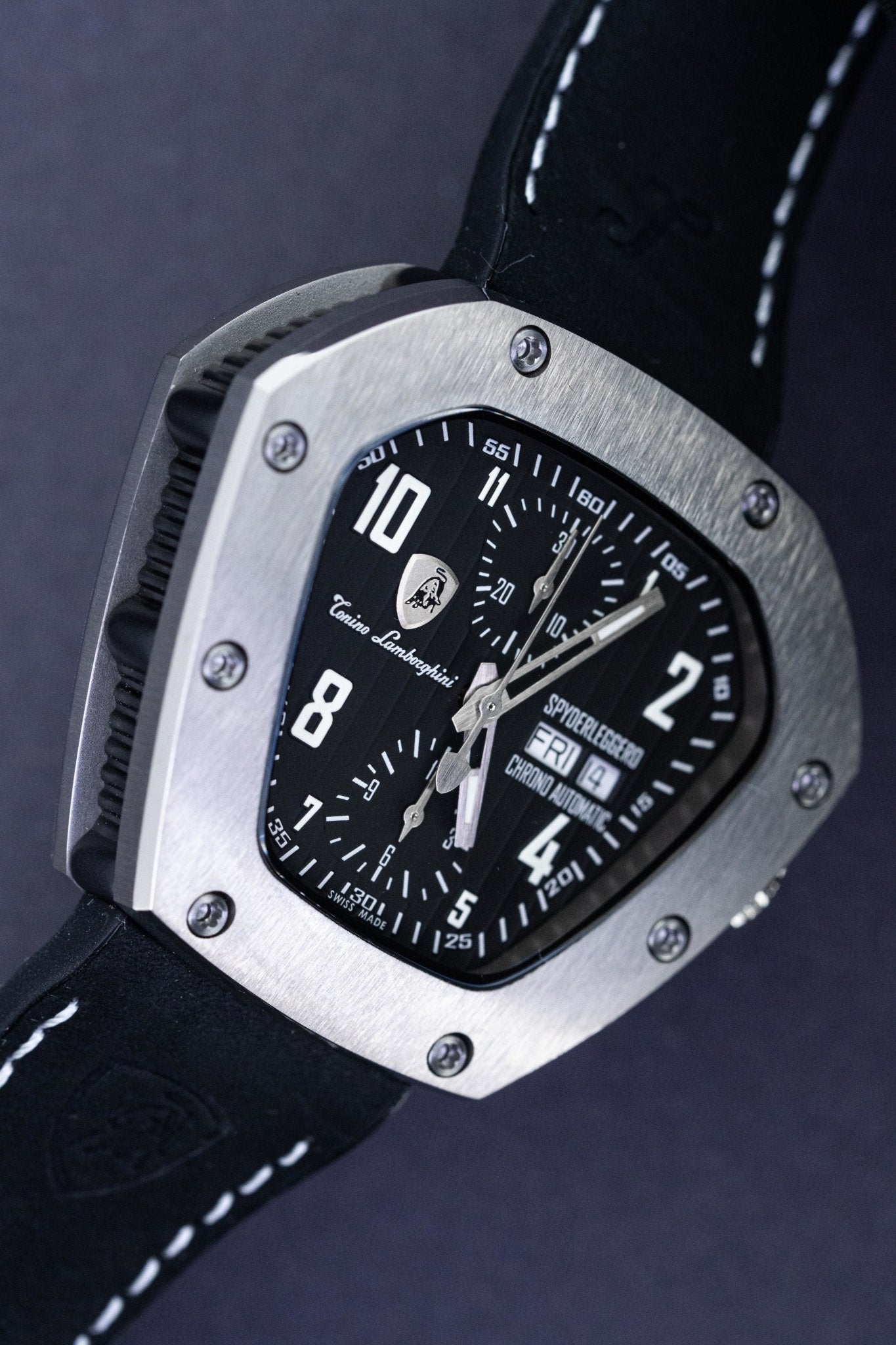 Tonino Lamborghini Spyderleggero Chronograph Watch Day Date Titanium TLF-T07-1