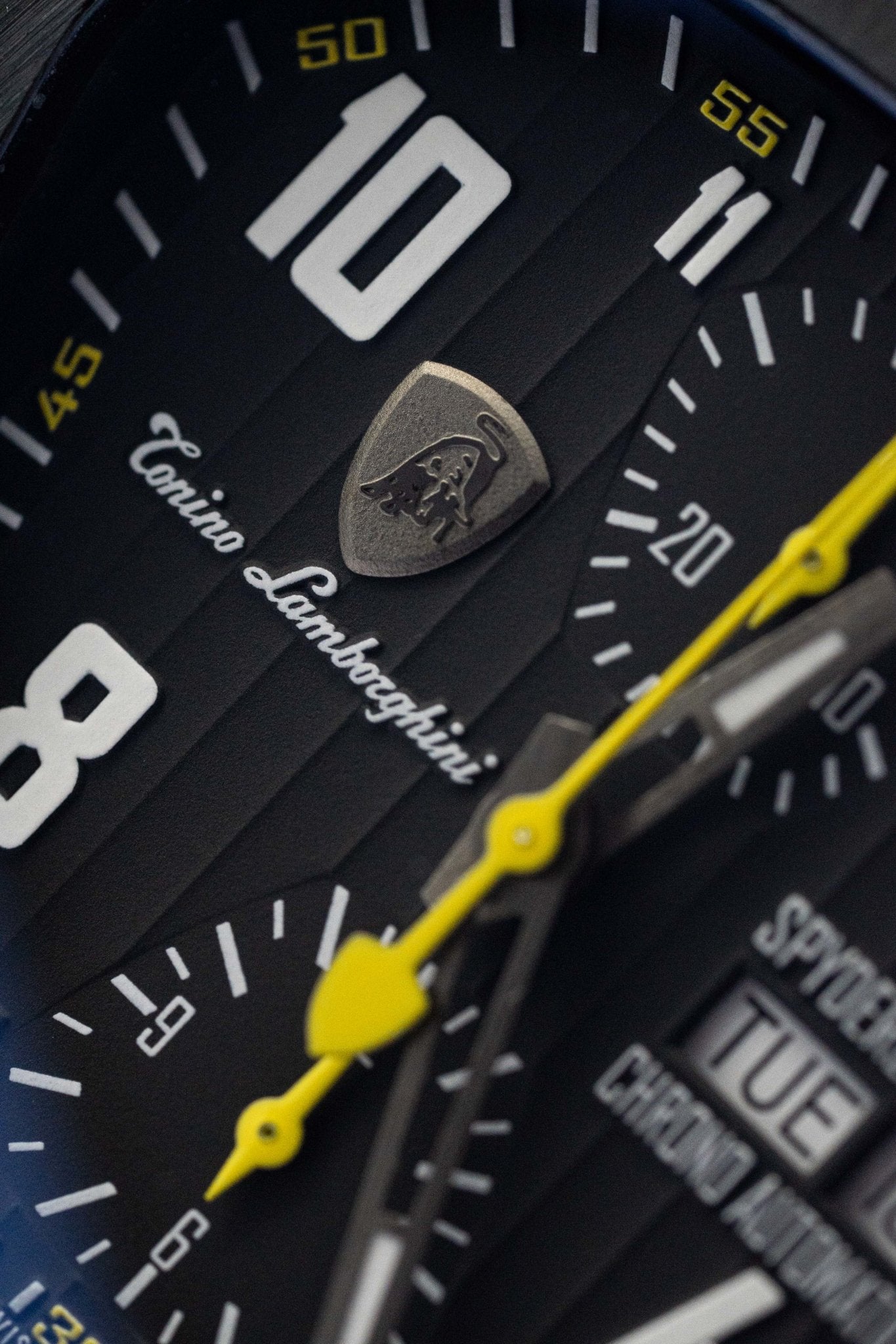 Tonino Lamborghini Spyderleggero Chronograph Watch Day Date Yellow TLF-T07-3